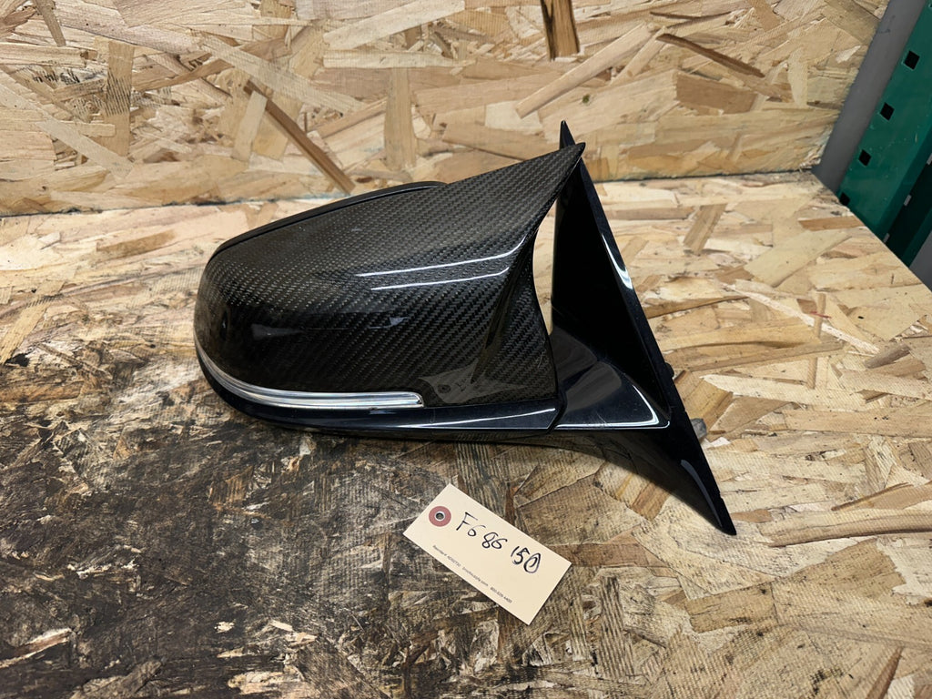 BMW 12-19 F30 POWER FRONT RIGHT PASSANGER DOOR MIRROR +COVER CRACKED OEM 013079