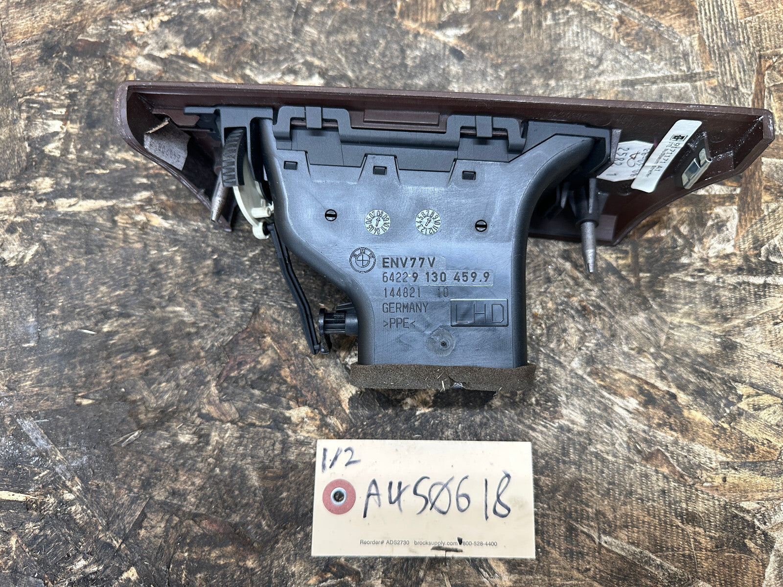 BMW 06-13 E90 3 SERIES FRONT LEFT/DRIVER SIDE DASH AIR VENT BAMBUS WOOD 9130459