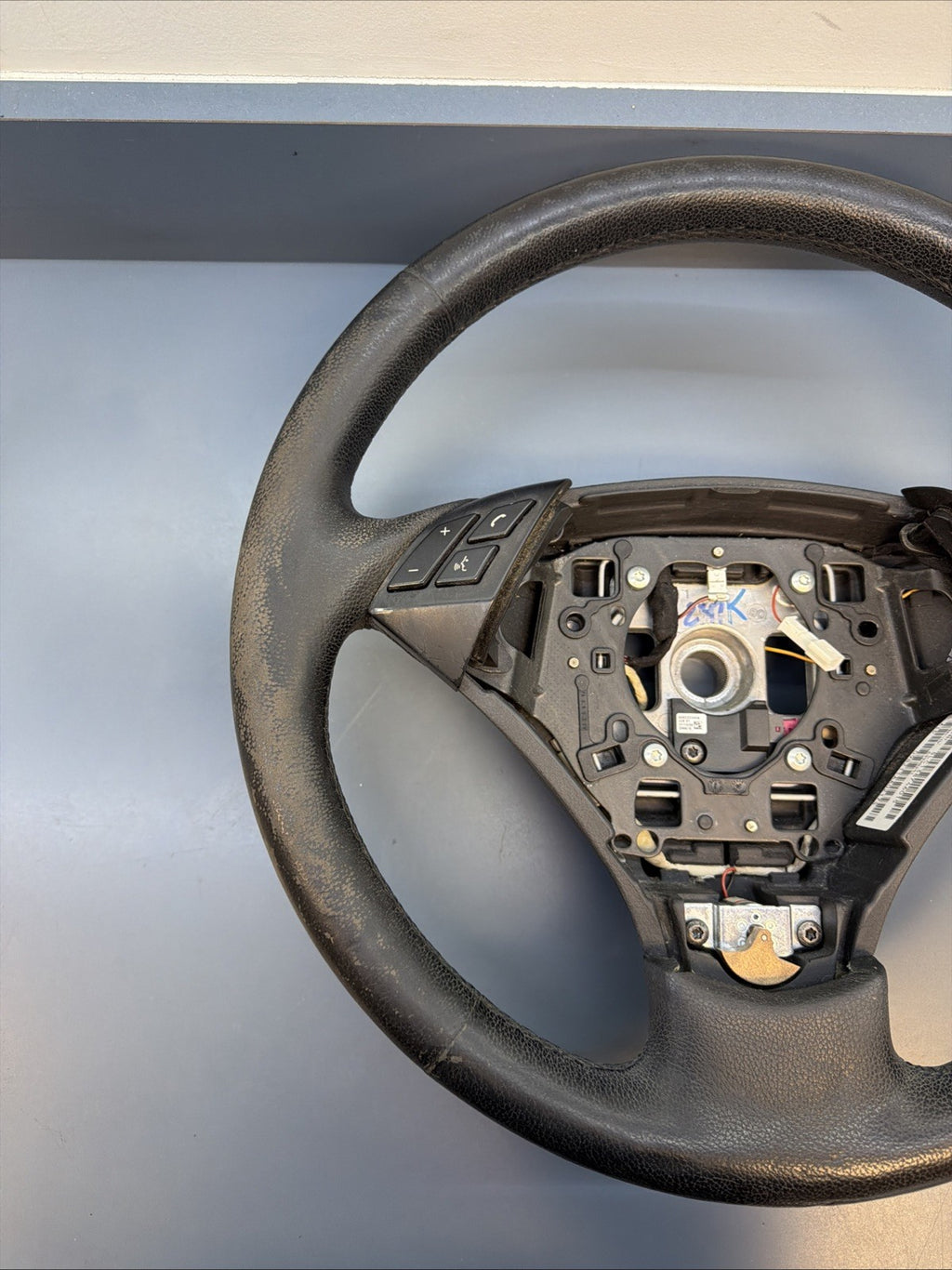 BMW 03-10 E60 5 SERIES SPORT BLACK LEATHER STEERING WHEEL OEM 11008818