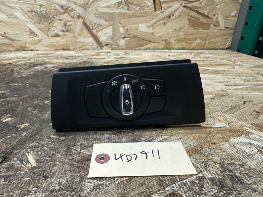 BMW 2006-2012 E90 HEADLIGHT FOGLIGHT CONTROL PANEL MODULE BLACK OEM 9169410