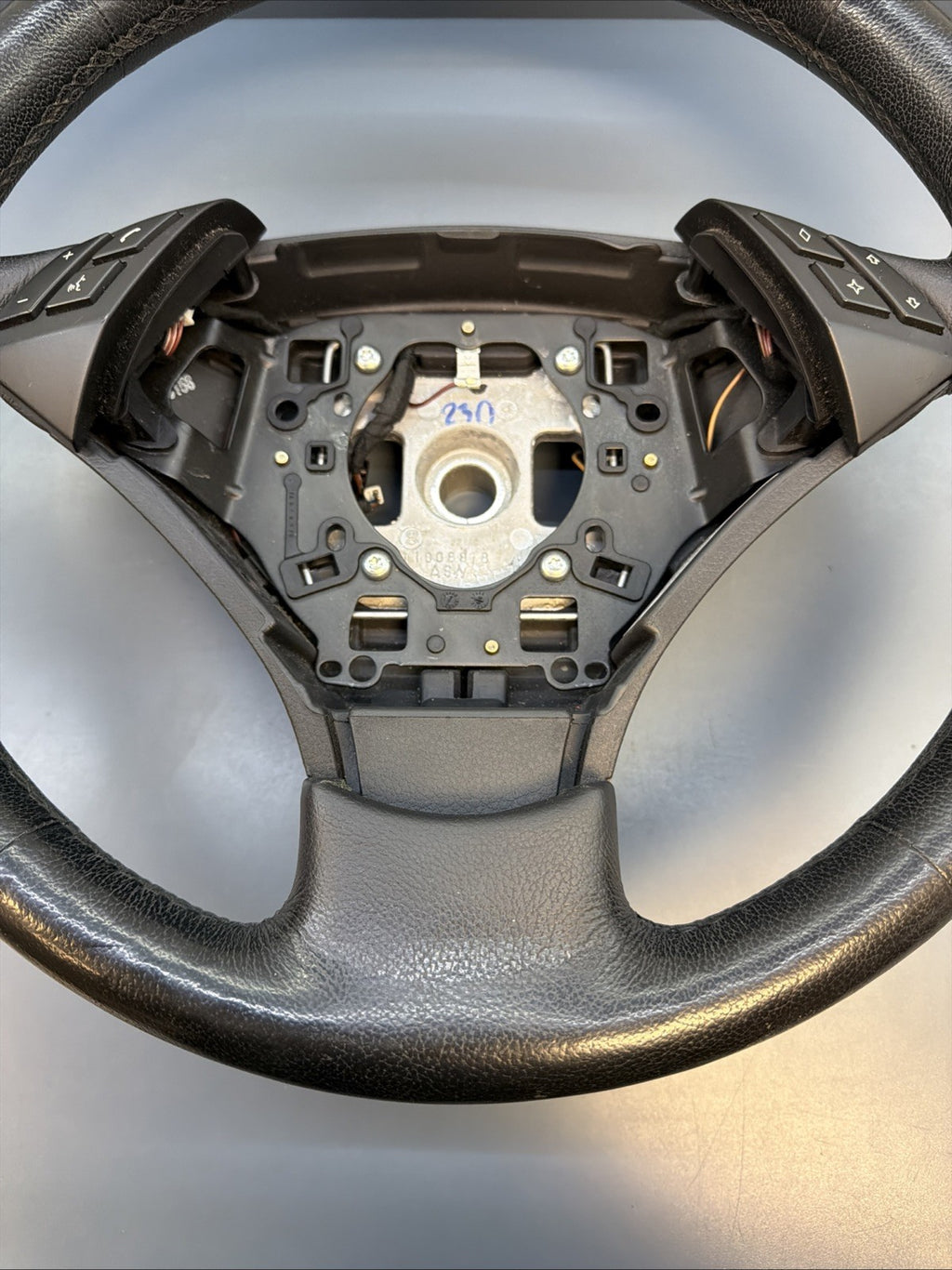 BMW 2004-2010 E60 3 SPOKE BLACK LEATHER STEERING WHEEL OEM 6079000