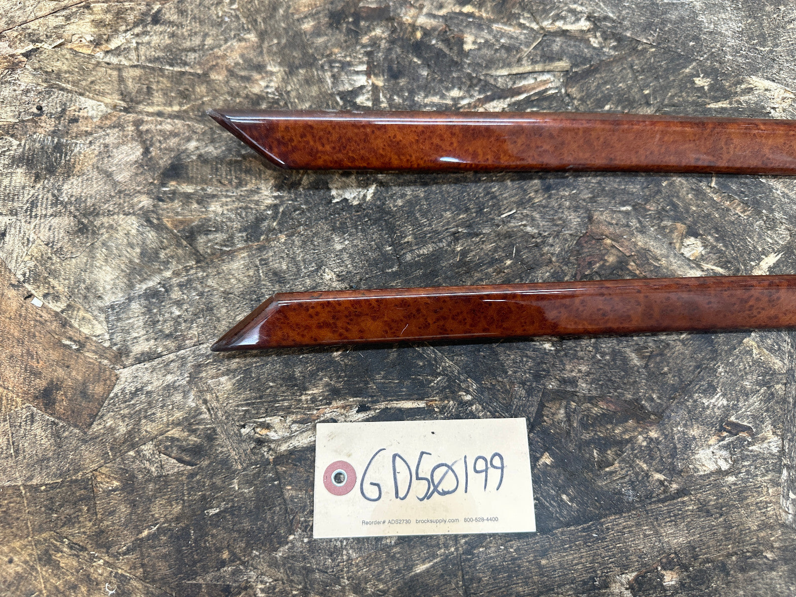 BMW 95-03 E39 5 SERIES LEFT+RIGHT VANOVA WOOD DOOR TRIM 2PC 8159658+8159657