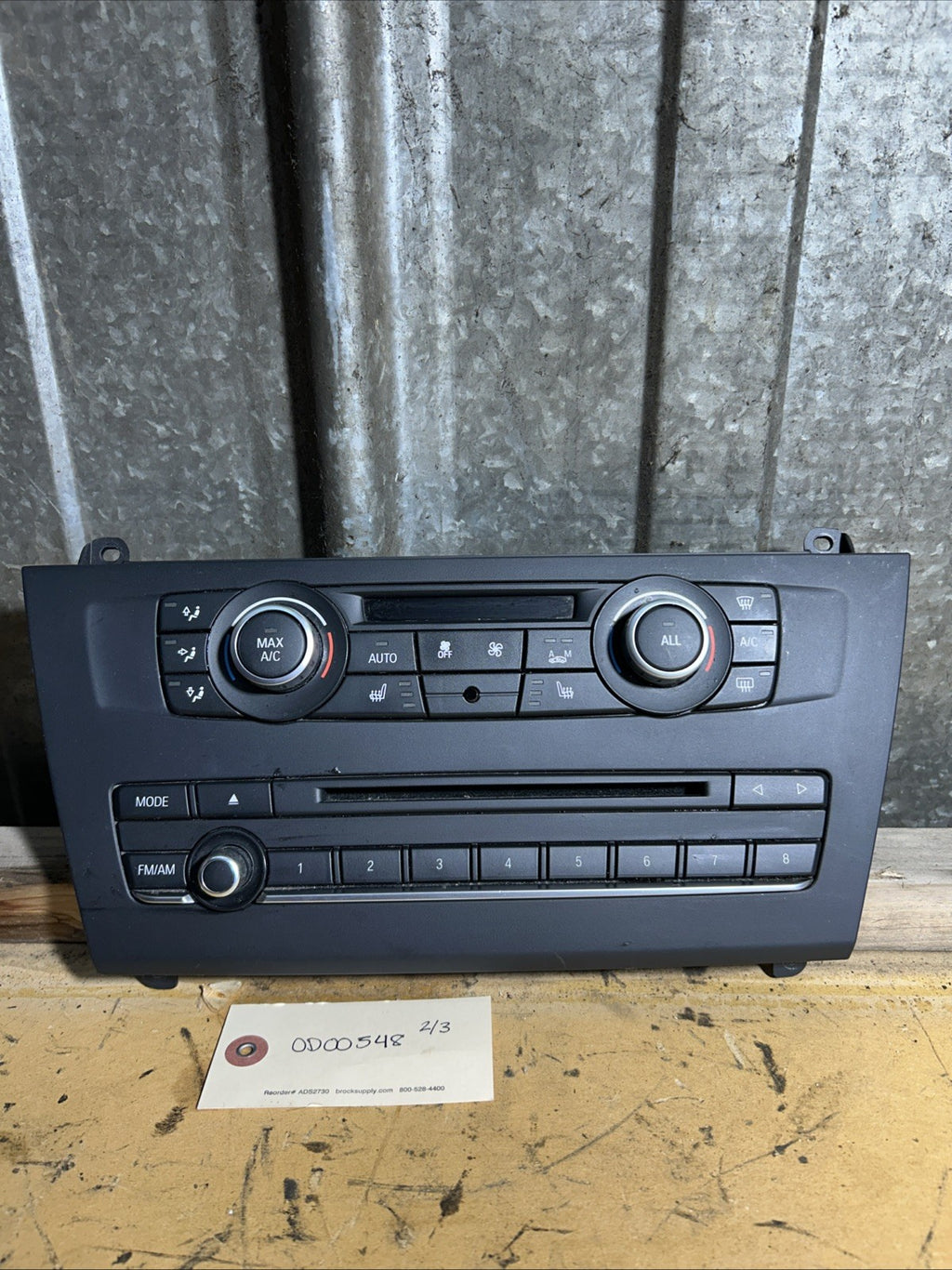 BMW 11-17 F25 X3 AC/HEATER CLIMATE CONTROL SWITCH PANEL+TRIM BLACK OEM 9259616