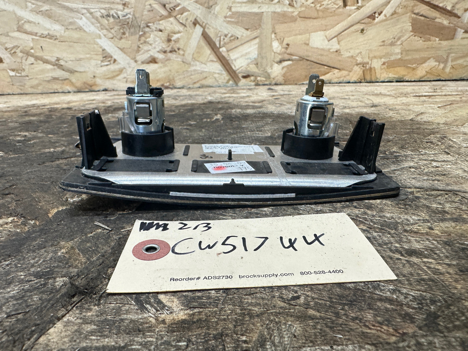 BMW 05-10 E60 5 SERIES CENTER DASH POPLAR WOOD POWER OUTLET COVER OEM 6951149