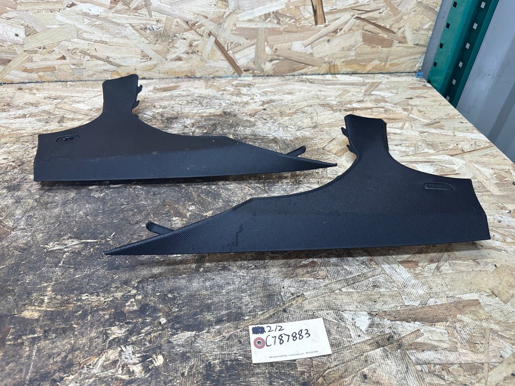 BMW 10-12 F10 5 SERIES SEDAN BLACK INTERIOR TRIM B+C PILLAR+SUN VISOR 12PC SET