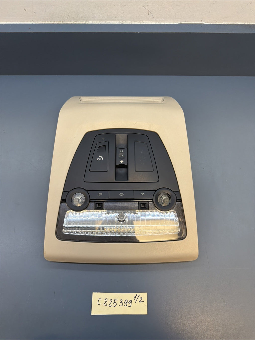 09-17 BMW F10 528i 750Li Front Overhead Dome Light Sunroof Switch BEIGE 9276232