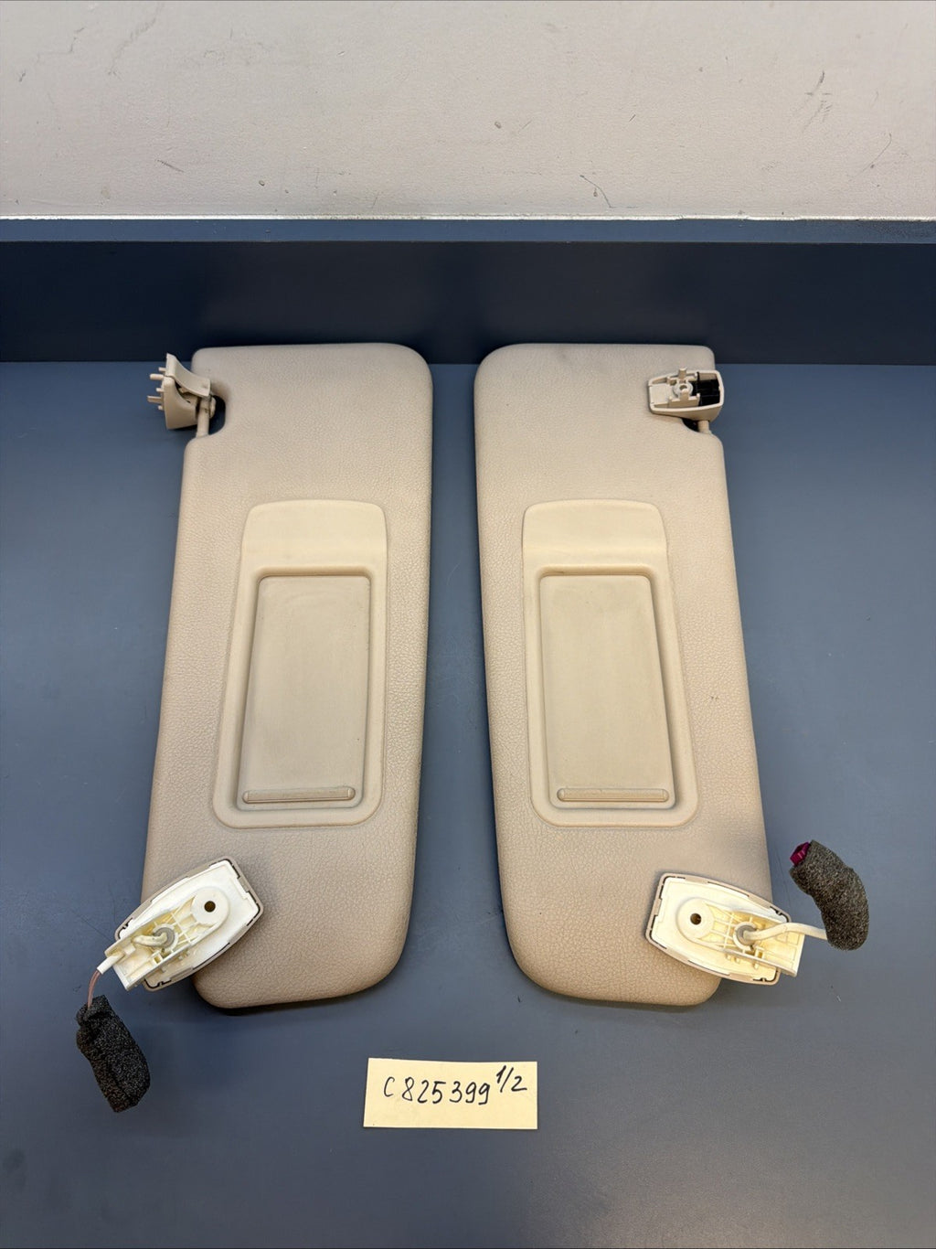 2013 BMW F10 Left And Right Driver Passenger Sun Visor Set OEM 6905983 BEIGE