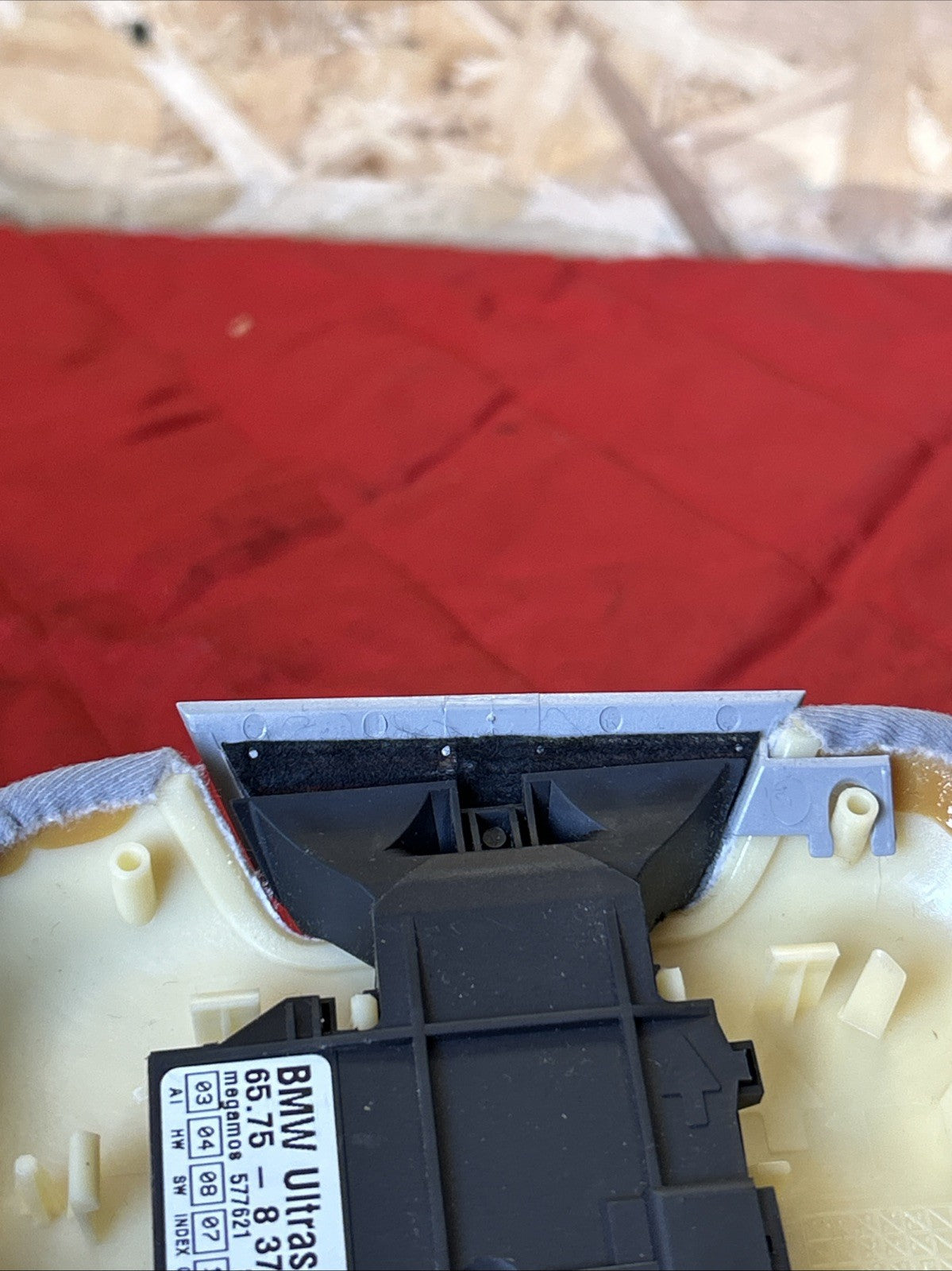 BMW 97-06 E46 3 SERIES ULTRASONIC ALARM SENSOR+OVERHEAD GRAY TRIM OEM 8379938