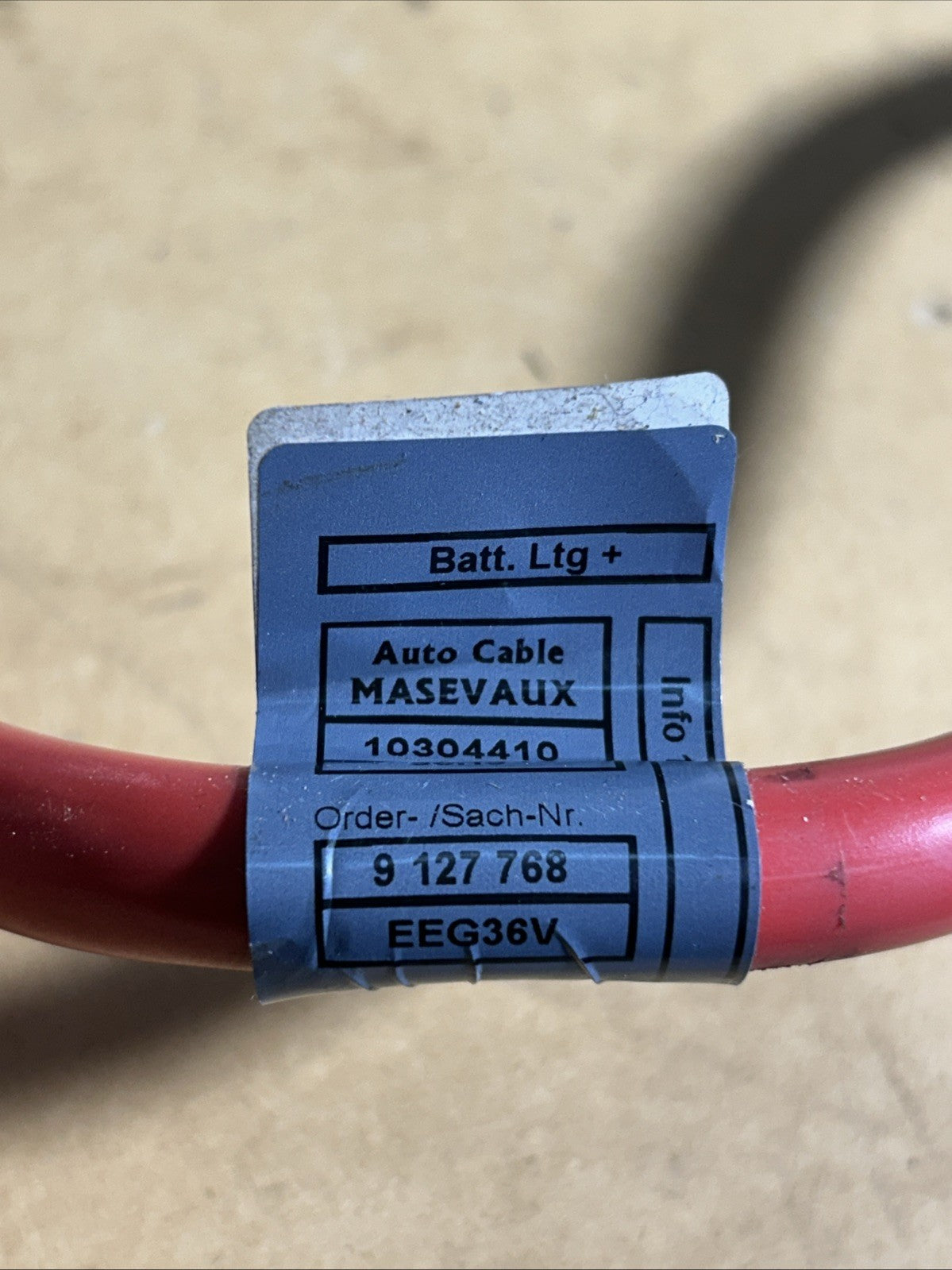 04-10 BMW E60 550i 528i 535i Positive Battery Cable 9127768 OEM