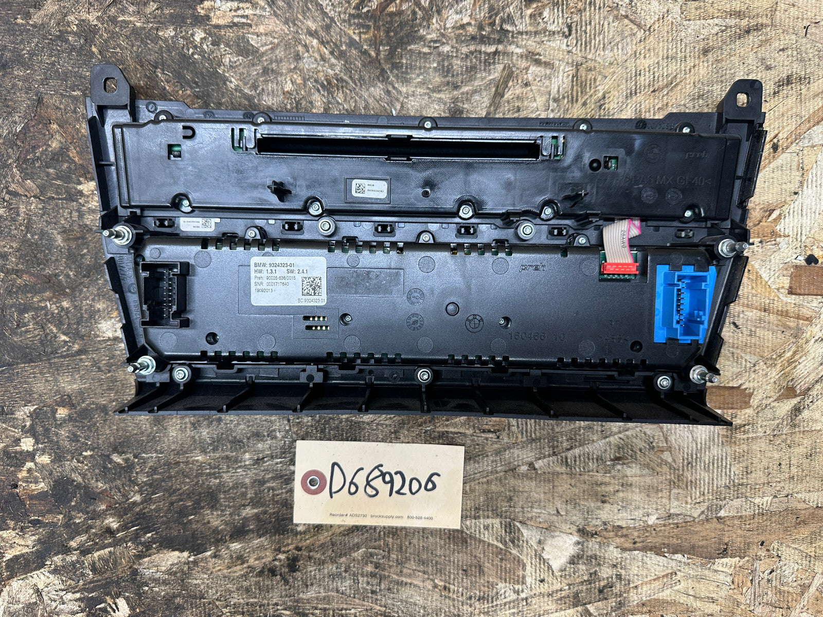 BMW 10-17 F10 5 SERIES AUDIO HEAD UNIT CLIMATE CONTROL PANEL BLACK OEM 9324323
