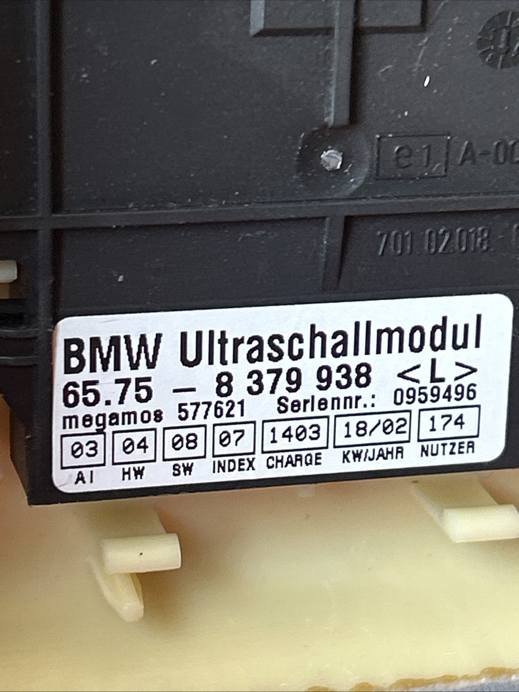 BMW 97-06 E46 3 SERIES ULTRASONIC ALARM SENSOR+OVERHEAD GRAY TRIM OEM 8379938
