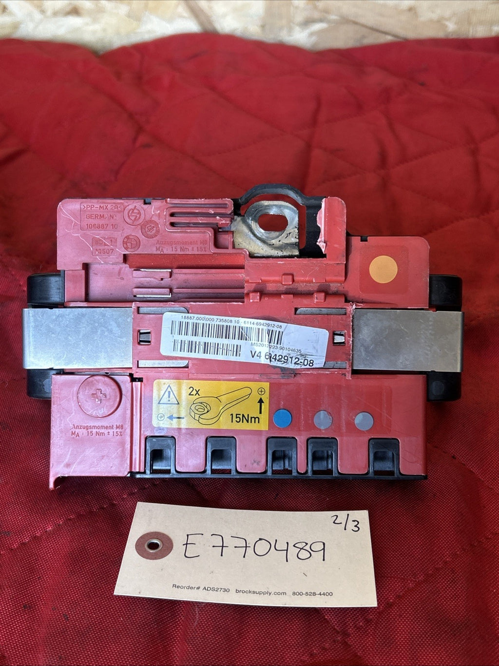 BMW 03-13 E81 E90 E84 1/3 SERIES X1 POSITIVE POWER DISTRIBUTION BOX 6942912