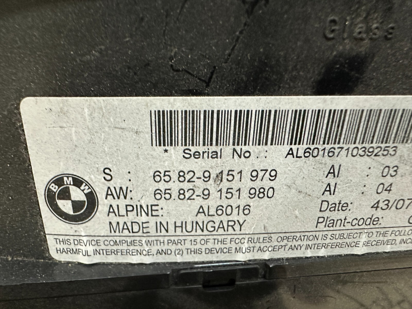 BMW 2006-2008 E60 E90 PRE LCI NAVIGATION GPS DISPLAY SCREEN OEM 9151979