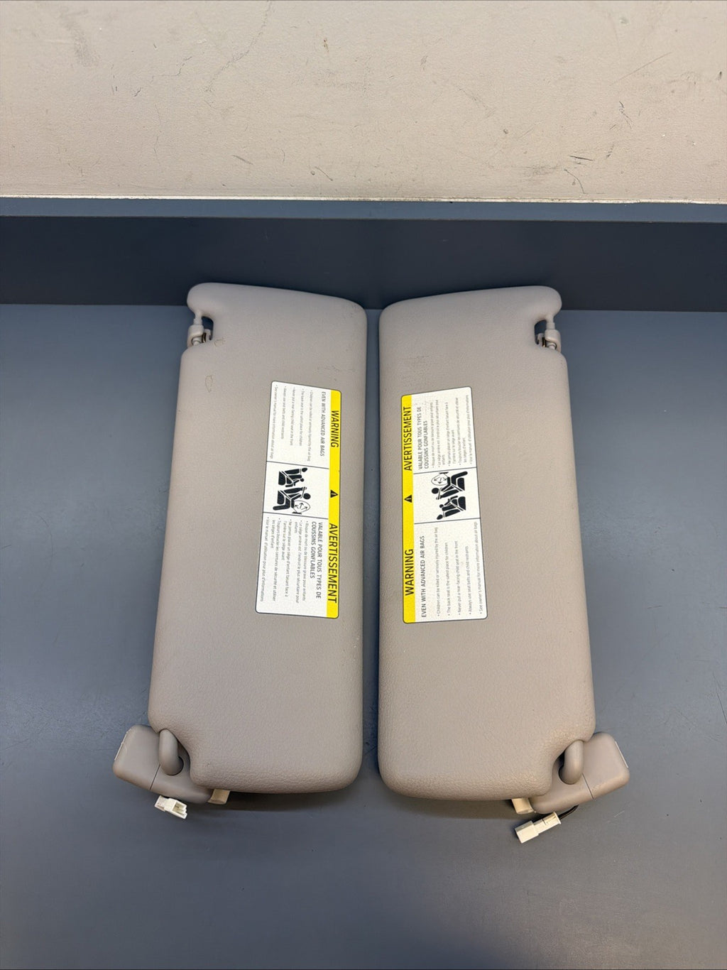 12-19 BMW 3 & 4 SERIES FRONT LEFT & RIGHT SUNVISOR SET GREY 7322293 7322294