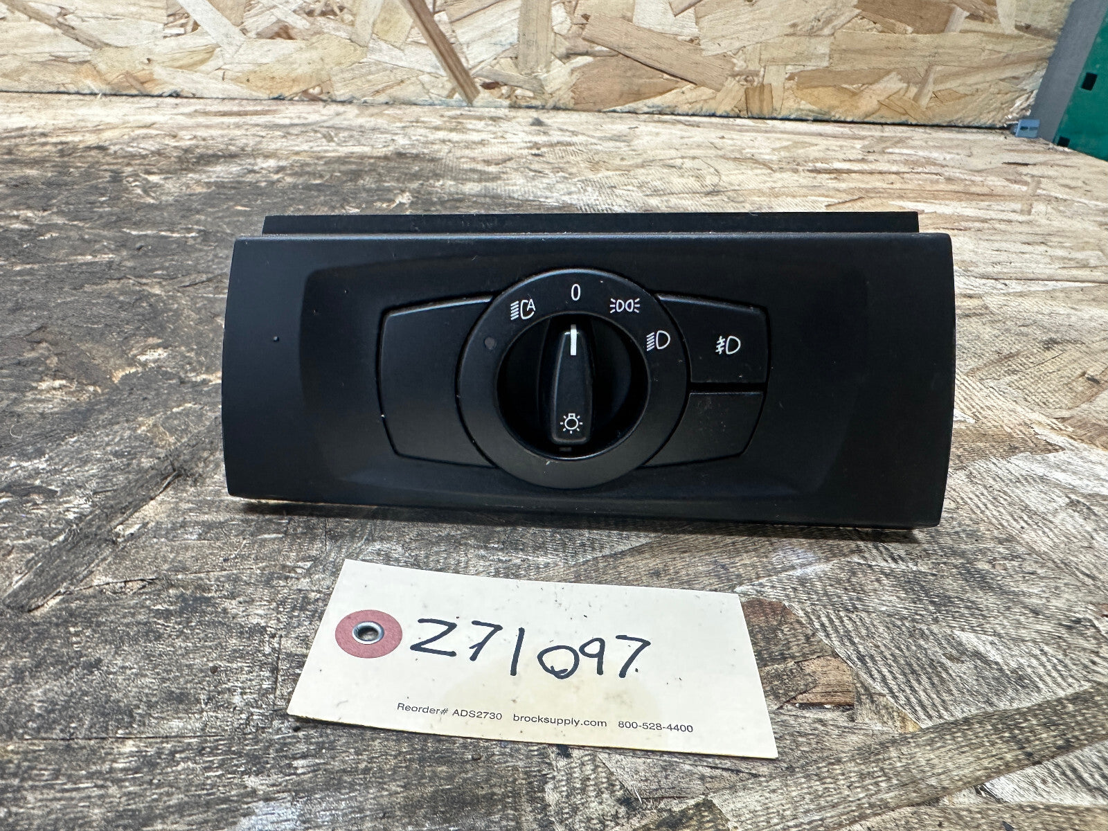 BMW 06-13 E90 3 SERIES HEADLIGHT FOG LIGHT CONTROL SWITCH BLACK OEM 6938864