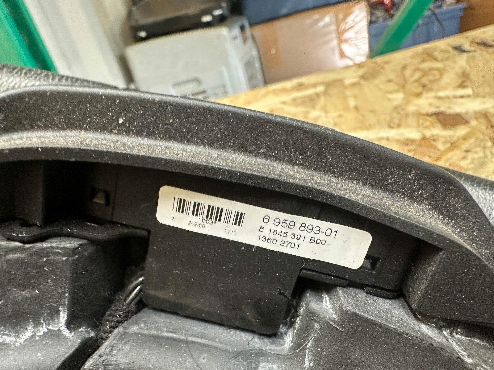 BMW 2006-2012 E90 E9X 3 SERIES BLACK LEATHER STEERING WHEEL OEM 3375E901