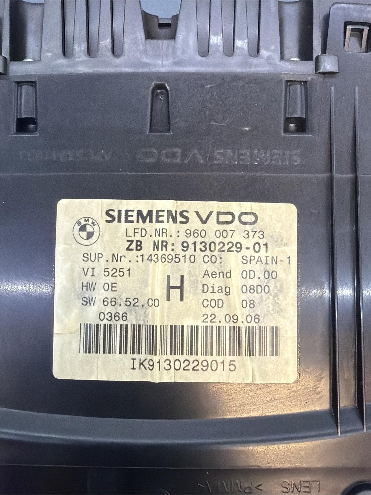2007-2013 BMW 328i 335i Speedometer Instrument Cluster 62109283839 OEM