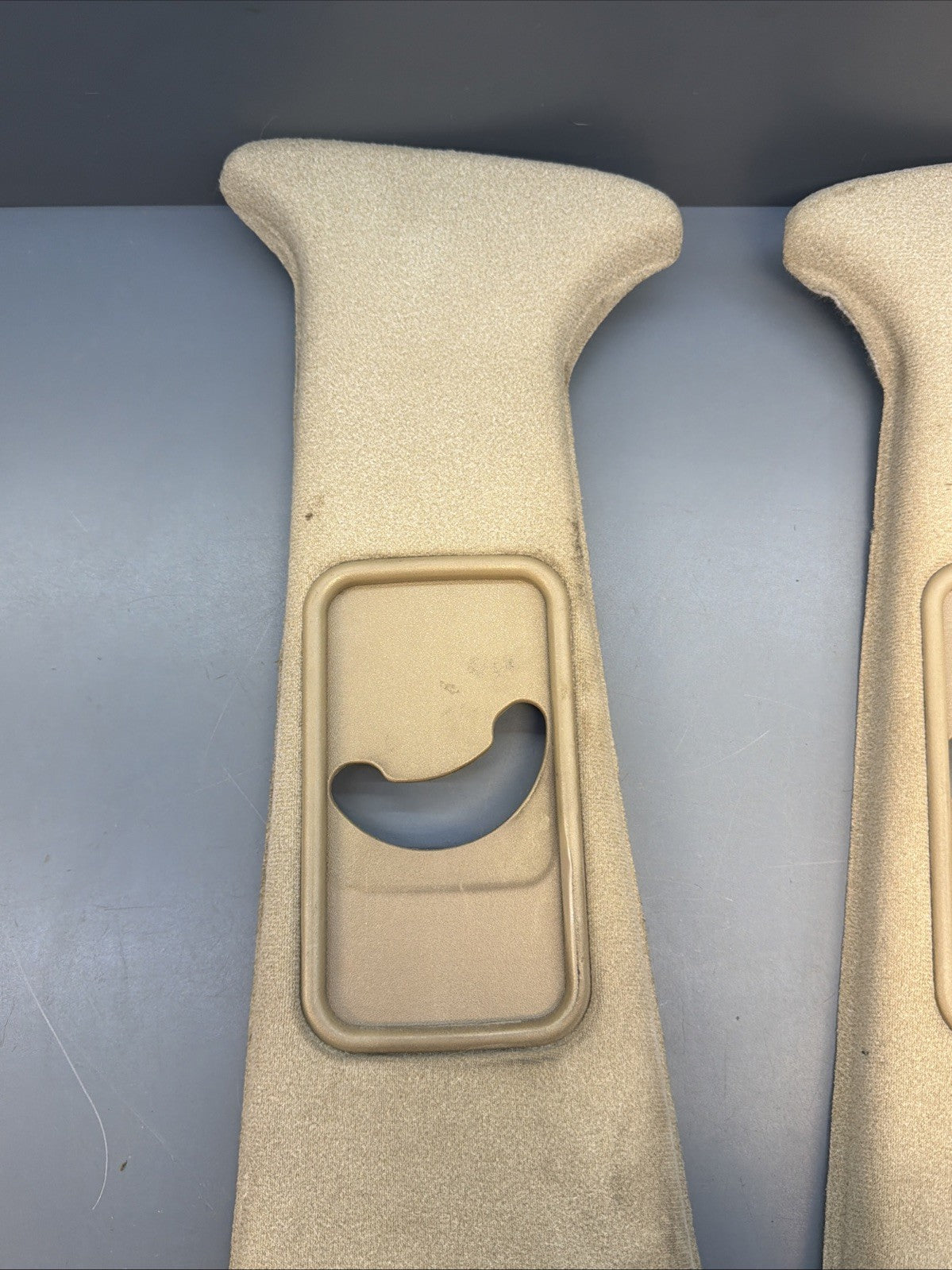 89-95 BMW E34 5 Series Middle Upper B Pillar Column Trim Set GRAY 1928891