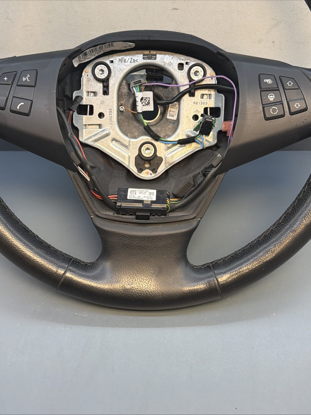 2011-2013 BMW X5 E70 XDRIVE35I FRONT LEFT STEERING WHEEL LEATHER BLACK HEATED