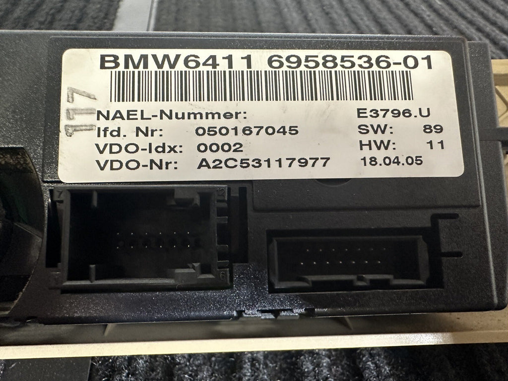 06-08 BMW E90 325i 328i 330i AC HEATER CLIMATE CONTROL SWITCH UNIT OEM 6958536