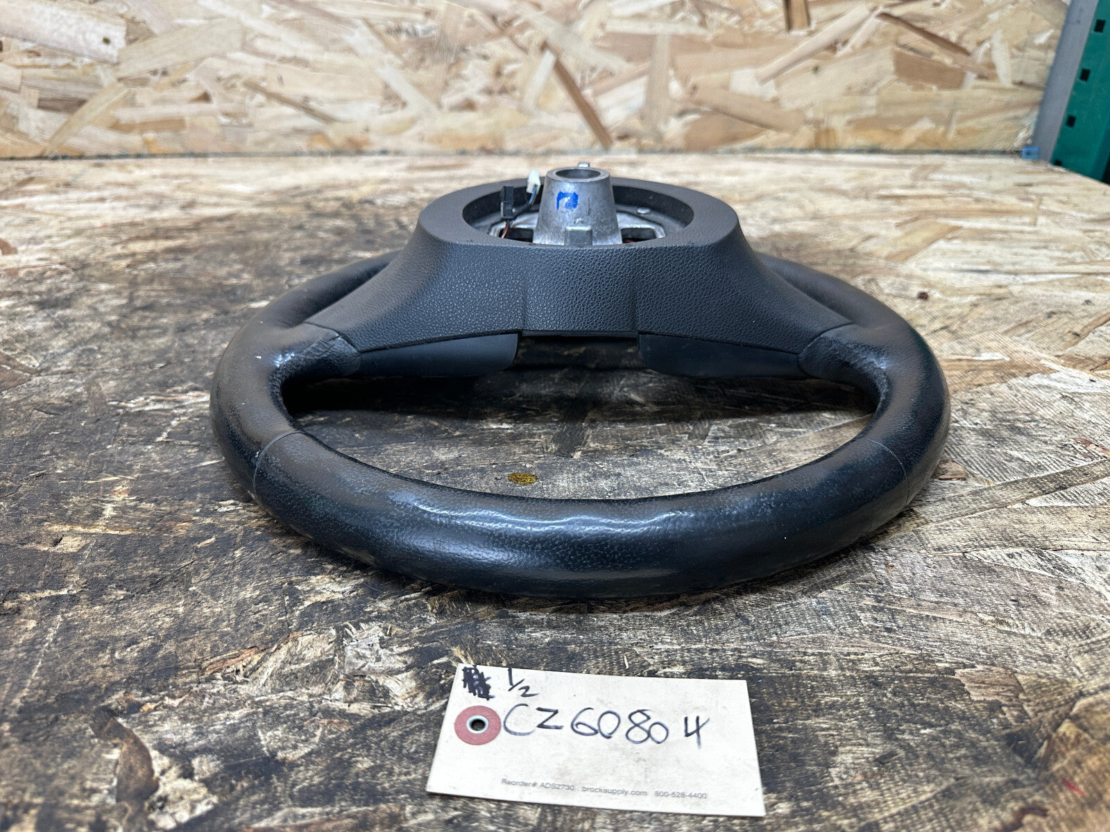 BMW 03-10 E60 5 SERIES BLACK LEATHER STEERING WHEEL W/BUTTONS OEM 11008818