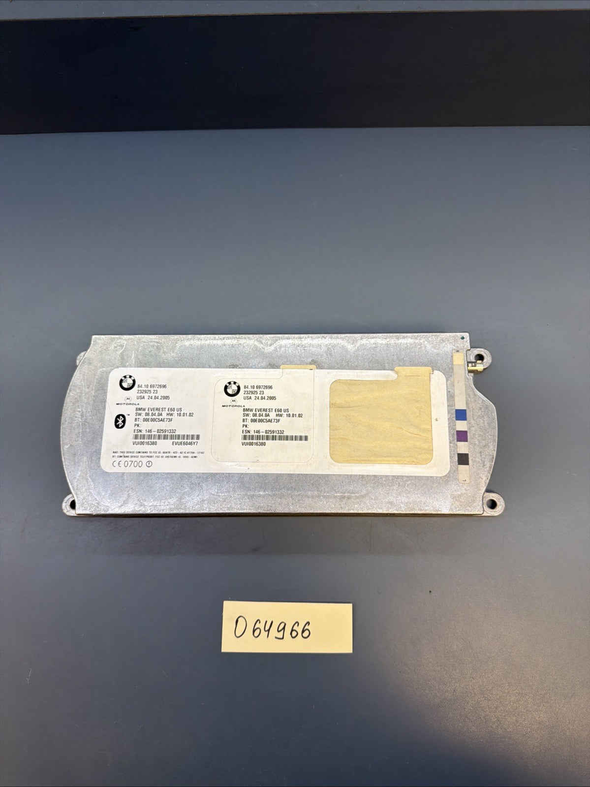 2005-2006 BMW 525i 530i 545i 650i Telematics Control Module Genuine OEM 6972696