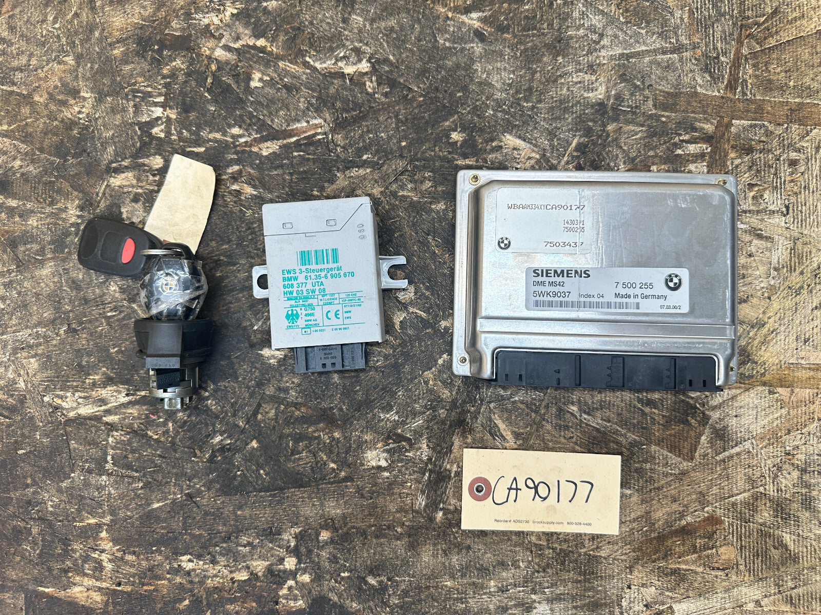 BMW 95-03 3 5 7 SERIES Z3 M52 ENGINE ECU+CAS+KEY VIN MATCHED SET 7500255 MS42