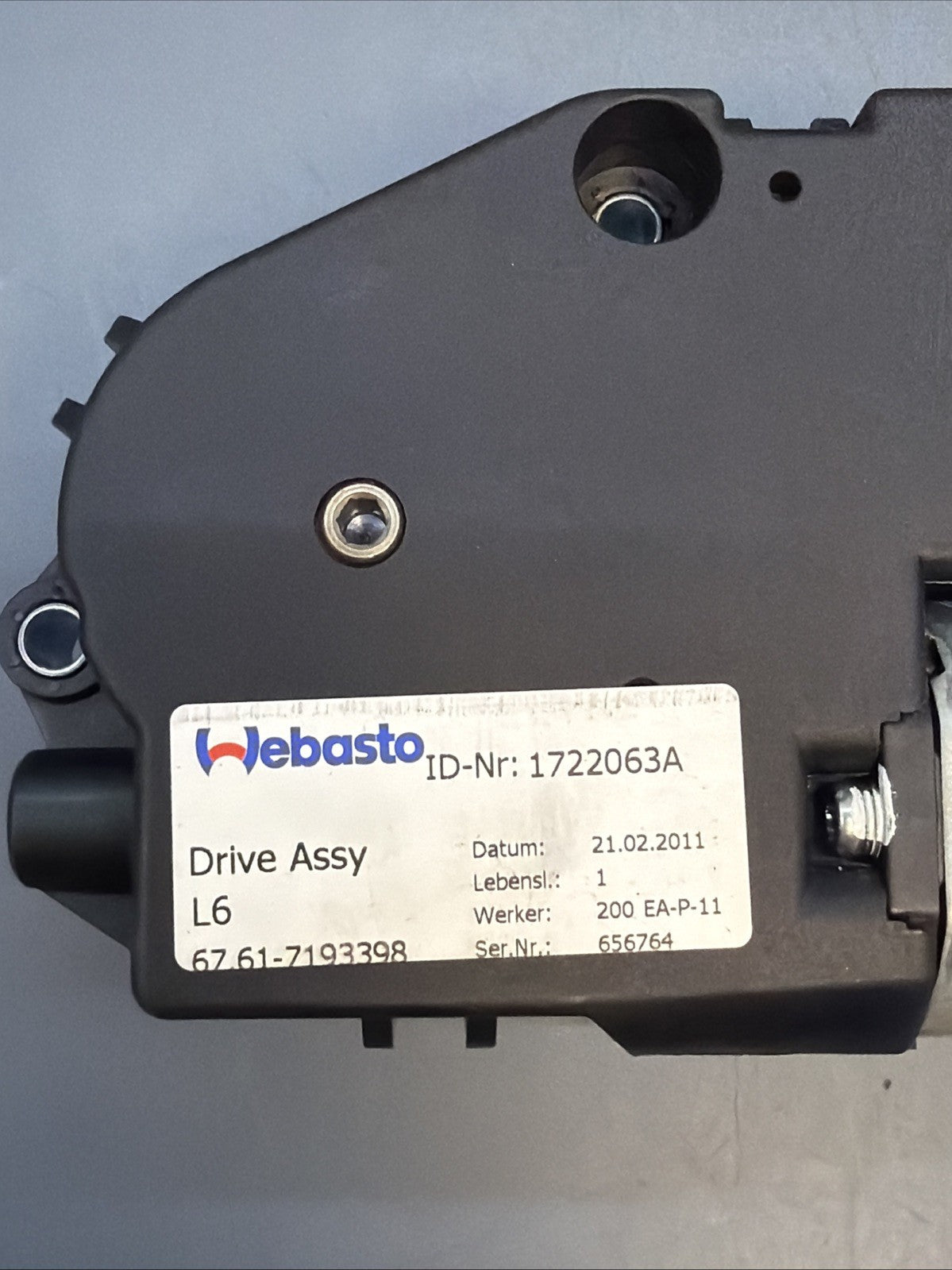 08-13 BMW E82 E90 E91 E92 SUNROOF MOTOR 67617193398 GENUINE OEM