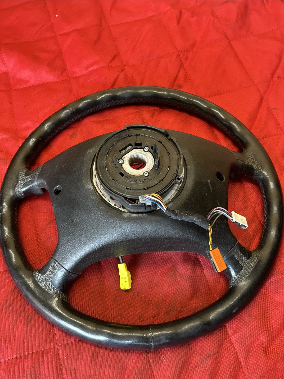 95-03 OEM BMW E39 E38 528 740 750 Left Driver Leather Steering Wheel 6753739