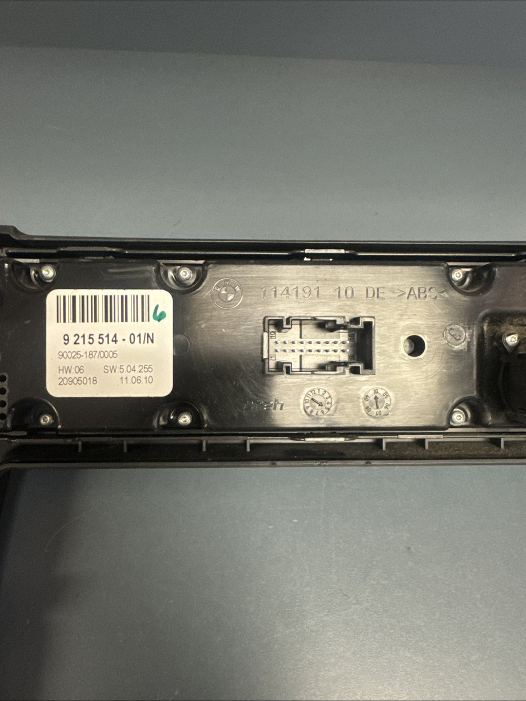 07-13 BMW E70 X5 Rear AC Climate Temperature Control Switch w/ Trim Cover OEM