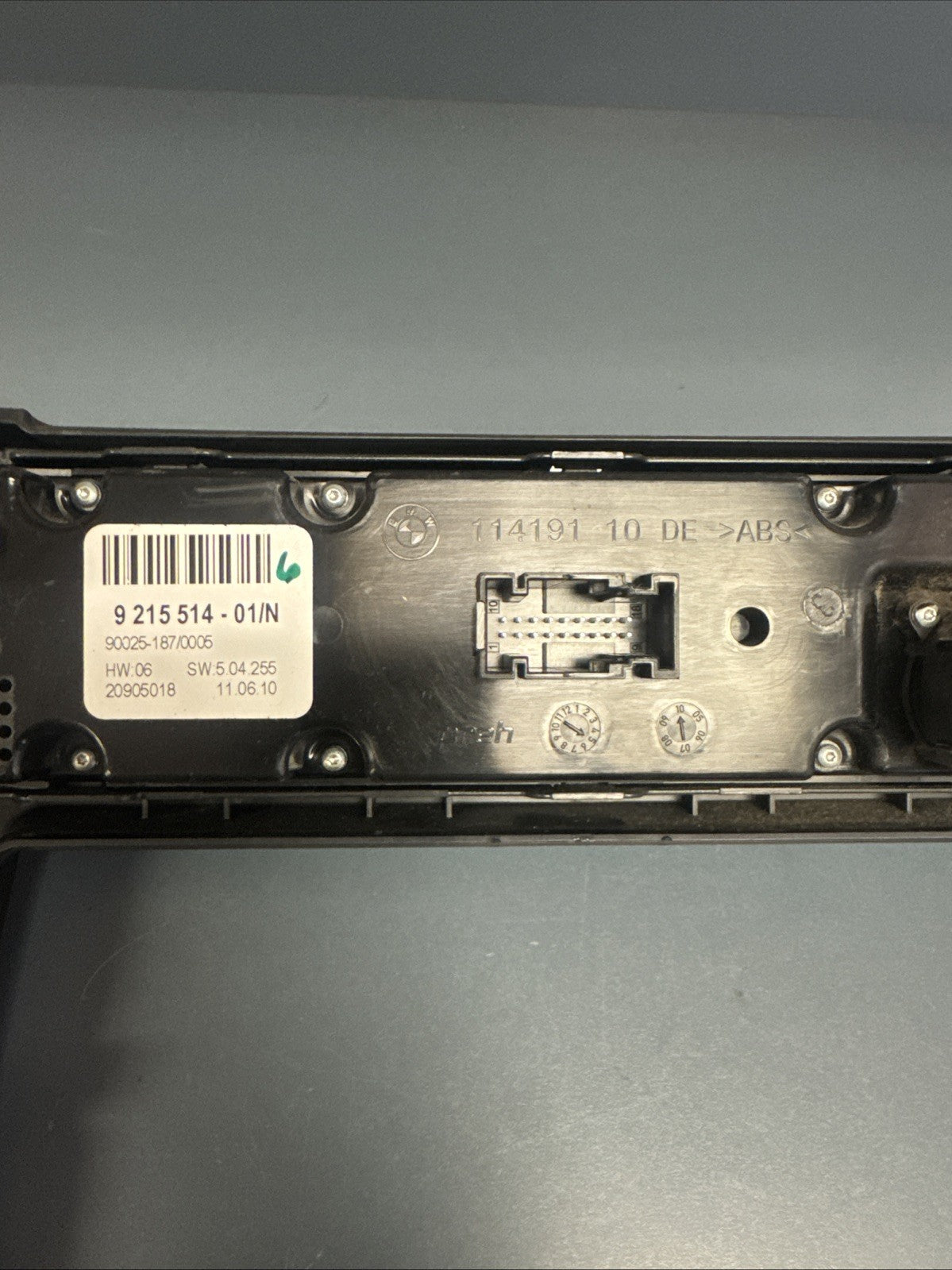 07-13 BMW E70 X5 Rear AC Climate Temperature Control Switch w/ Trim Cover OEM