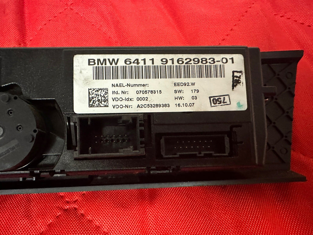 07-09 BMW E90 E93 E93 3 SERIES AC HEATER CLIMATE CONTROL TEMPERATURE OEM 9162983