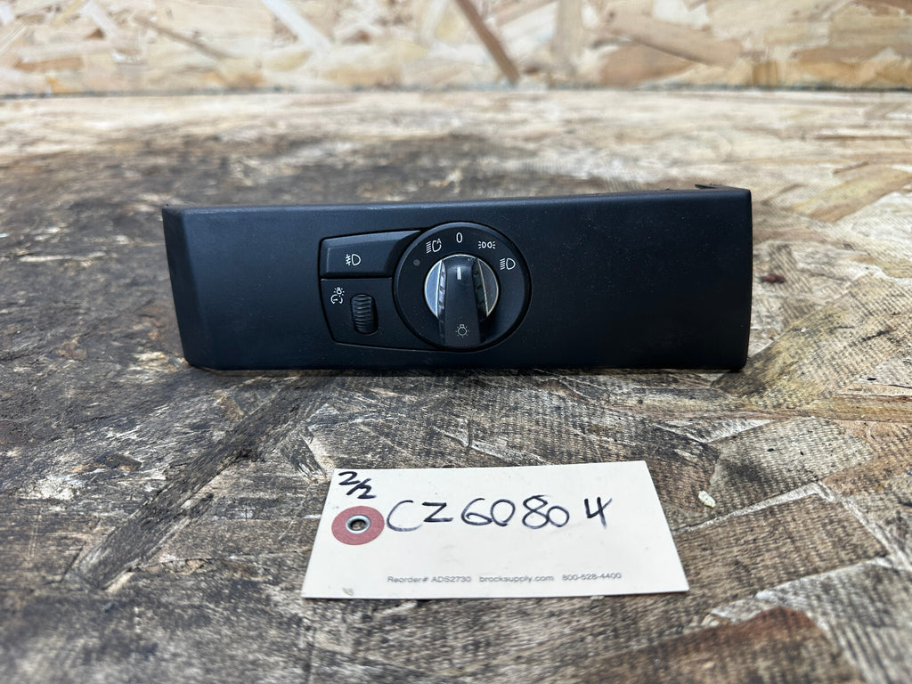 BMW 2007-2010 E60 5 SERIES HEADLIGHT CONTROL SWITCH+BLACK TRIM OEM 9135574