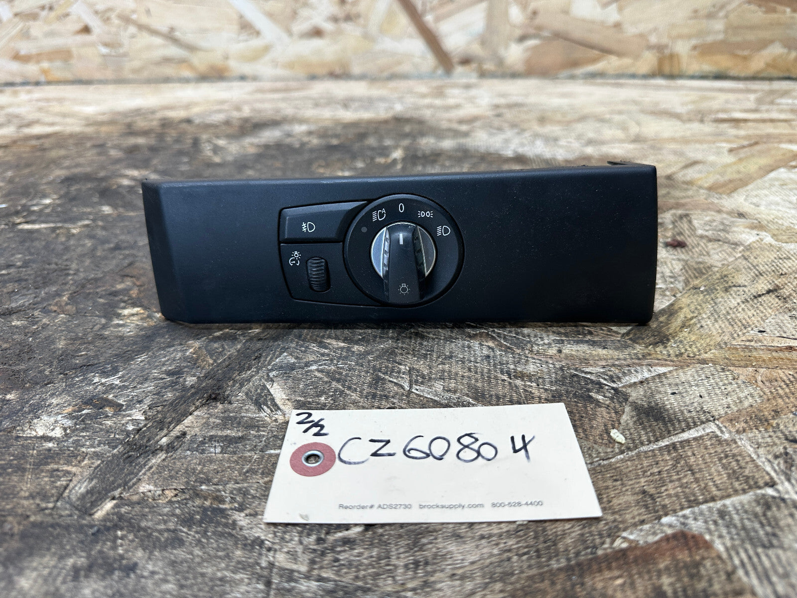 BMW 2007-2010 E60 5 SERIES HEADLIGHT CONTROL SWITCH+BLACK TRIM OEM 9135574