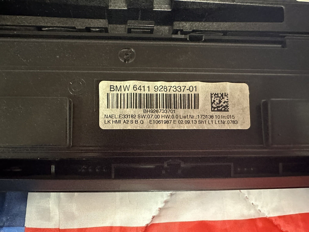 13-18 BMW 320 F30 CLIMATE CONTROL HEATER A/C SWITCH WITH RADIO UNIT OEM 9261099