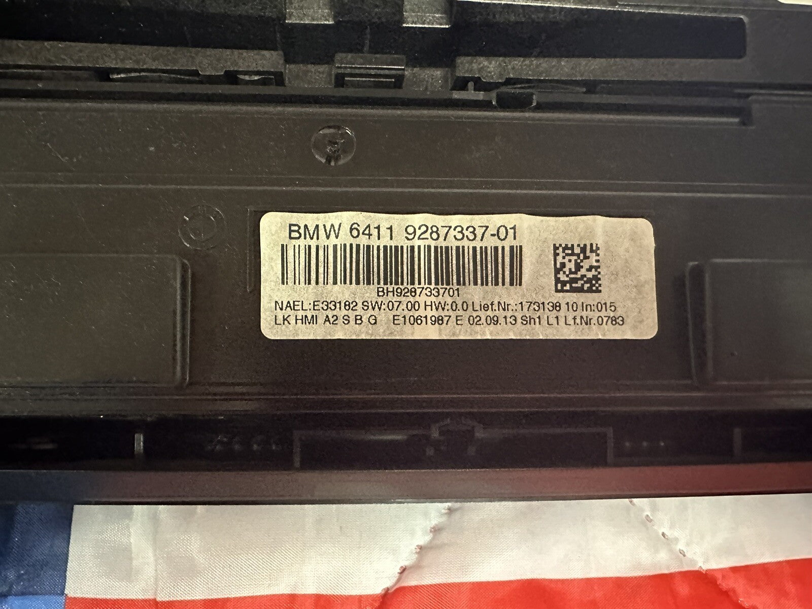 13-18 BMW 320 F30 CLIMATE CONTROL HEATER A/C SWITCH WITH RADIO UNIT OEM 9261099