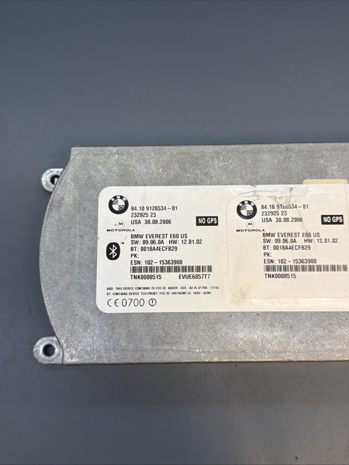 09-13 BMW E82 E88 E90 E92 E60 E70 Telematics Bluetooth Control Module 9126534