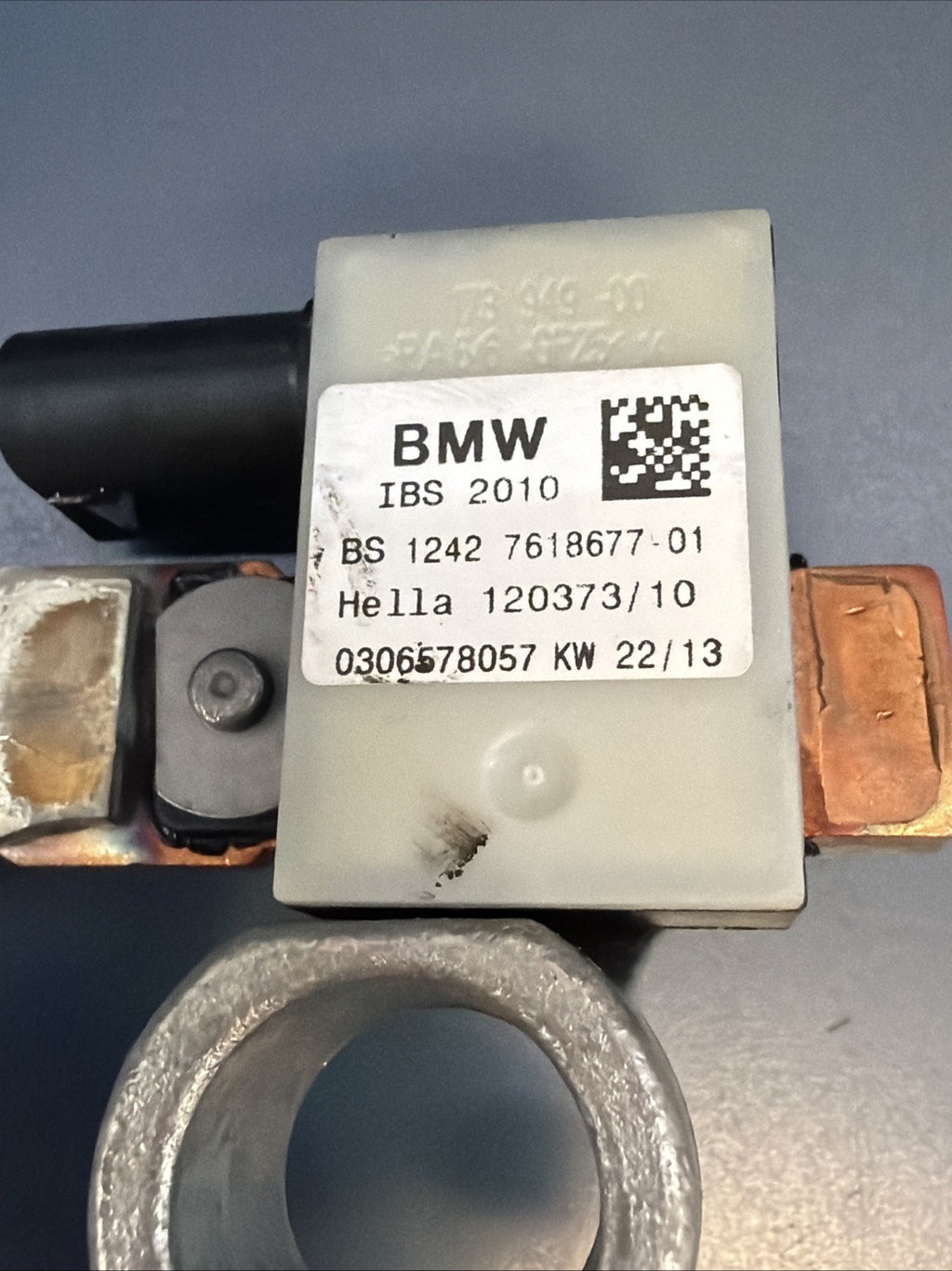 12-15 BMW E84 X1 IBS Negative Battery Ground Cable Terminal Harness OEM 7618677