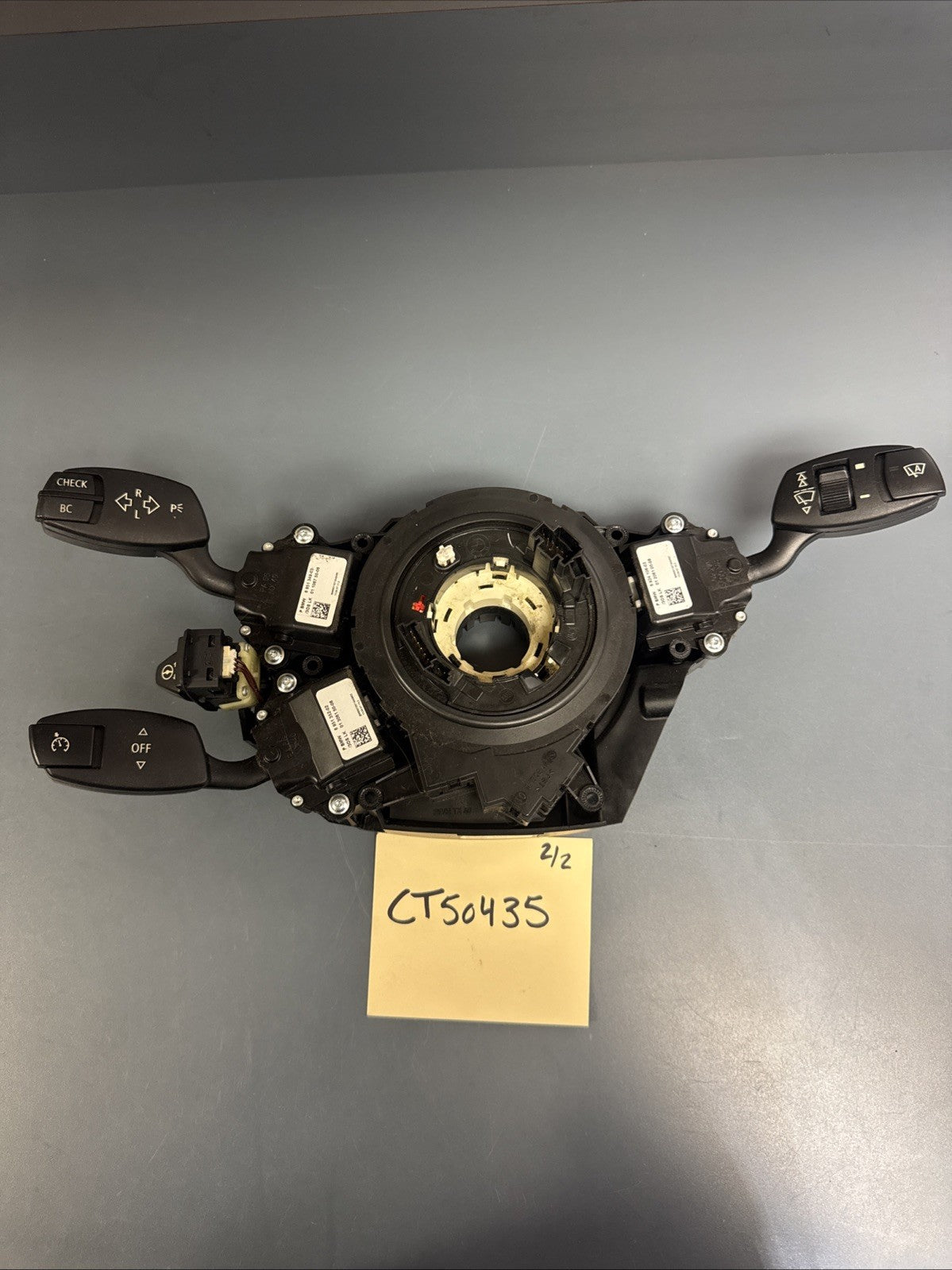 BMW 04-10 5 SERIES STEERING COLUMN HUB+CLOCK SPRING+STOCK SWITCHES OEM 6968195