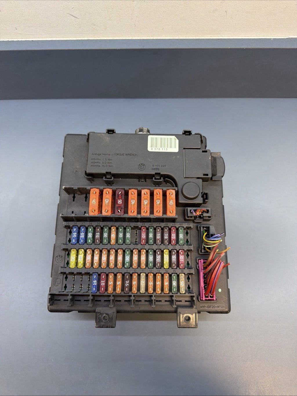 2003-2005 BMW Z4 E85 E86 INTERIOR DASH FUSE POWER RELAY JUNCTION BOX 8378113 OEM