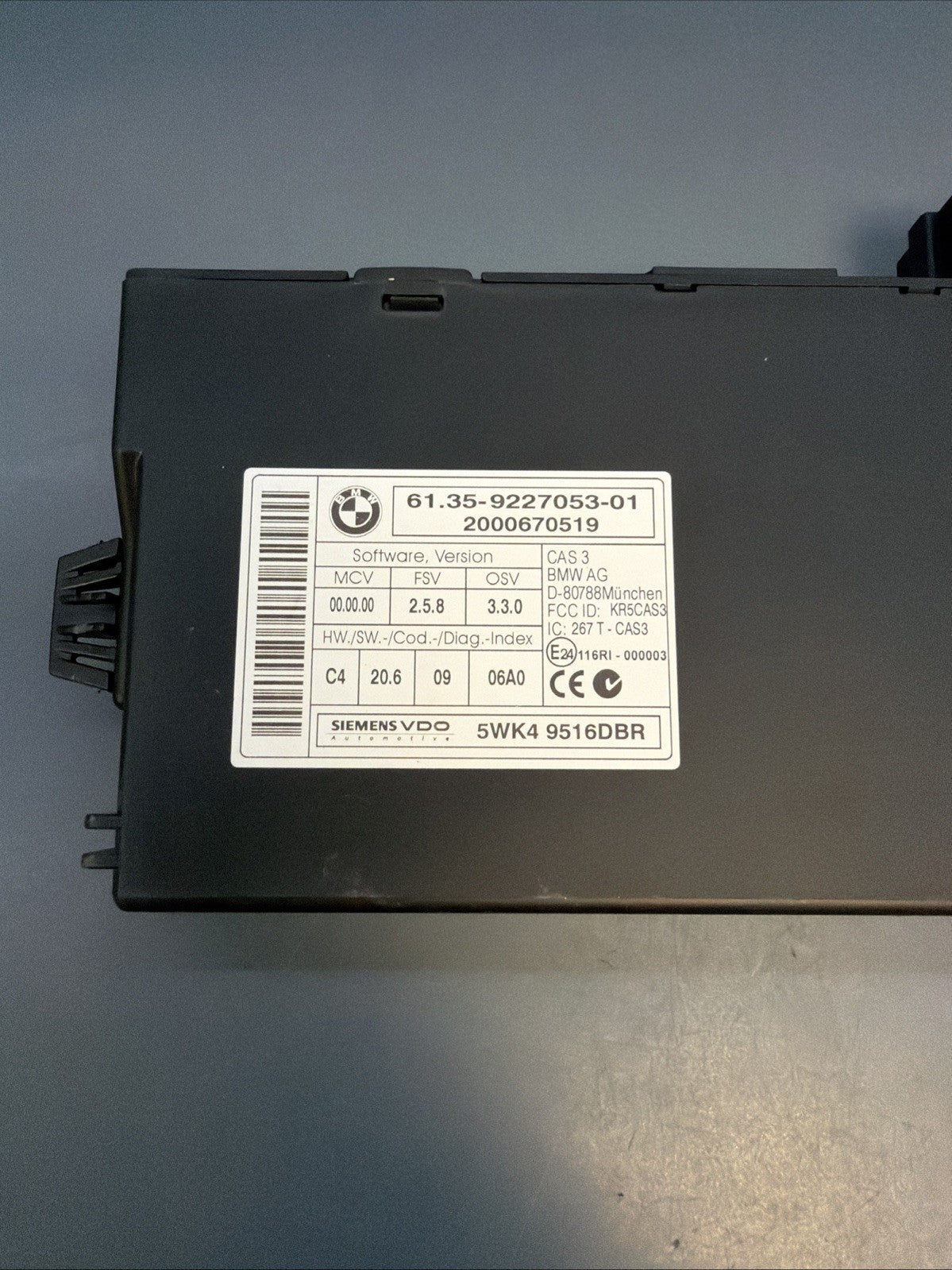 07-10 BMW 328i 528i E90 E60 E70 ECM DME IMMOBILIZER MODULE KEY SET 7609658 MSV80