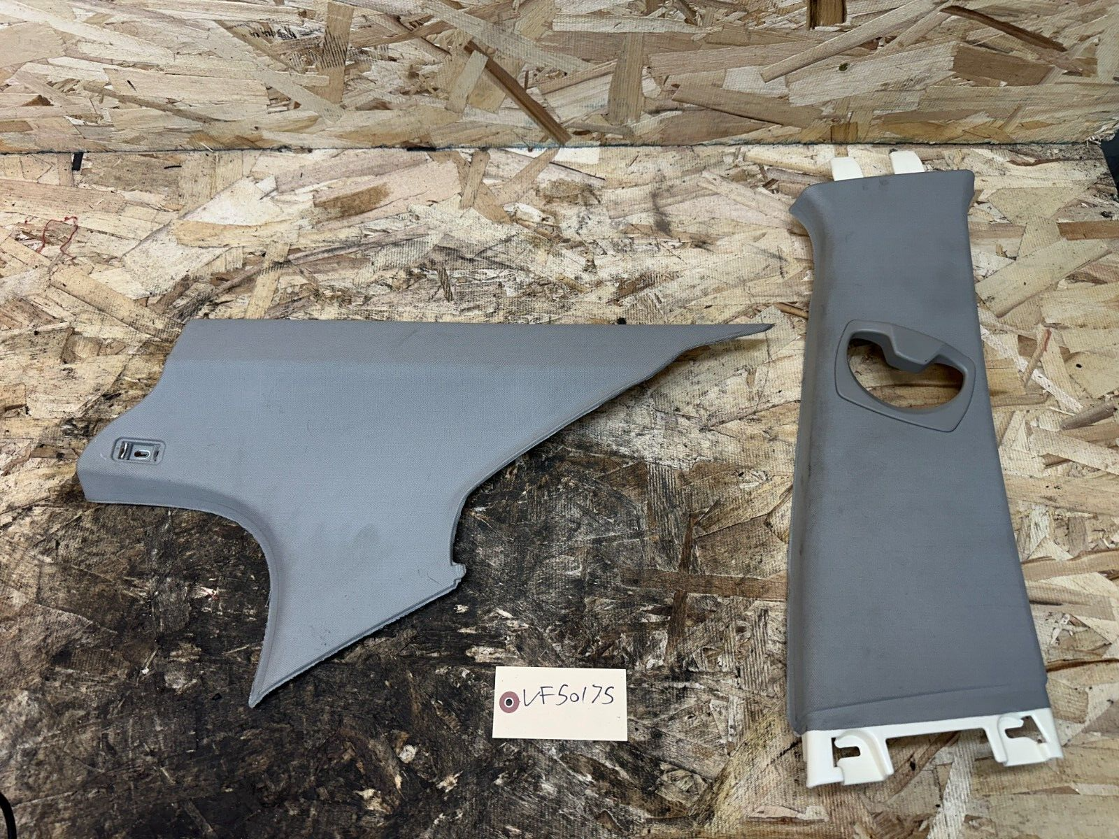 BMW 2006-2012 E90 GRAY PASSANGER SIDE B+C PILLAR TRIM COVER OEM 7058342+36