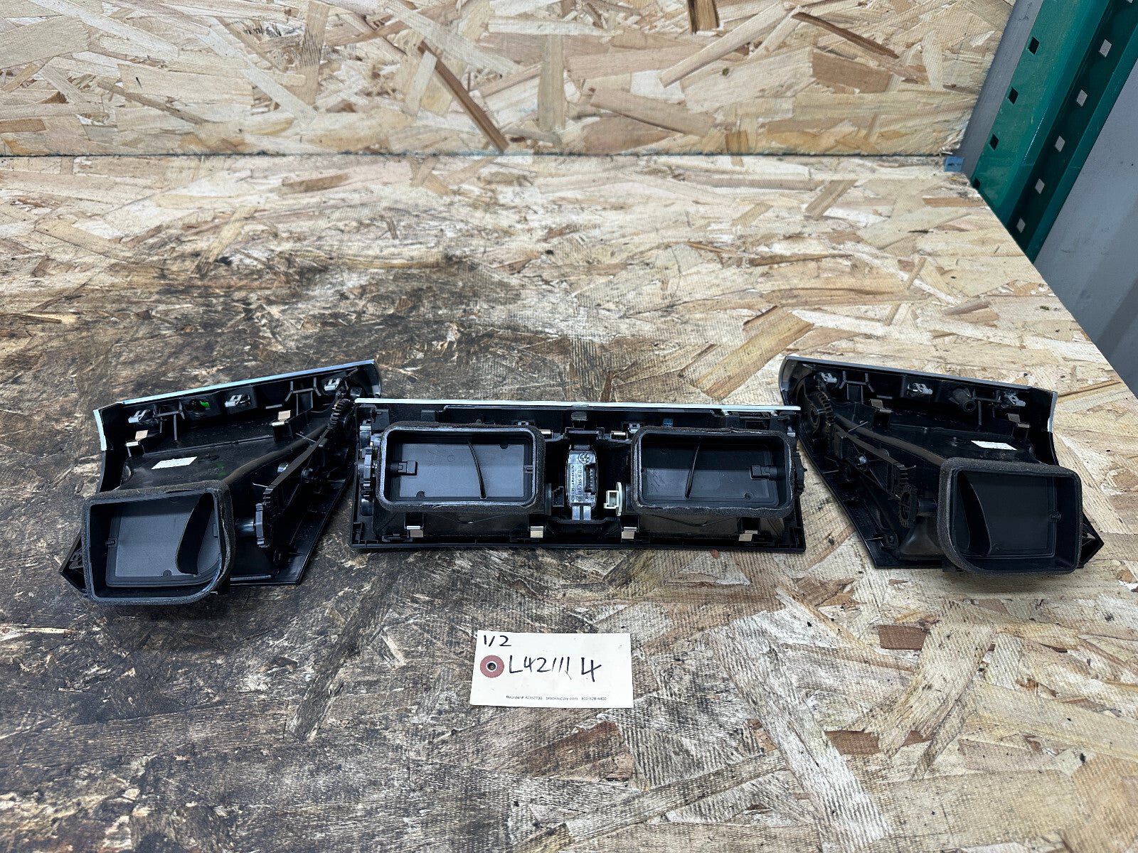 BMW 06-13 E70 X5 INTERIOR BLACK DASH AIR VENT SET 3PC 9227767+9227768+9210705