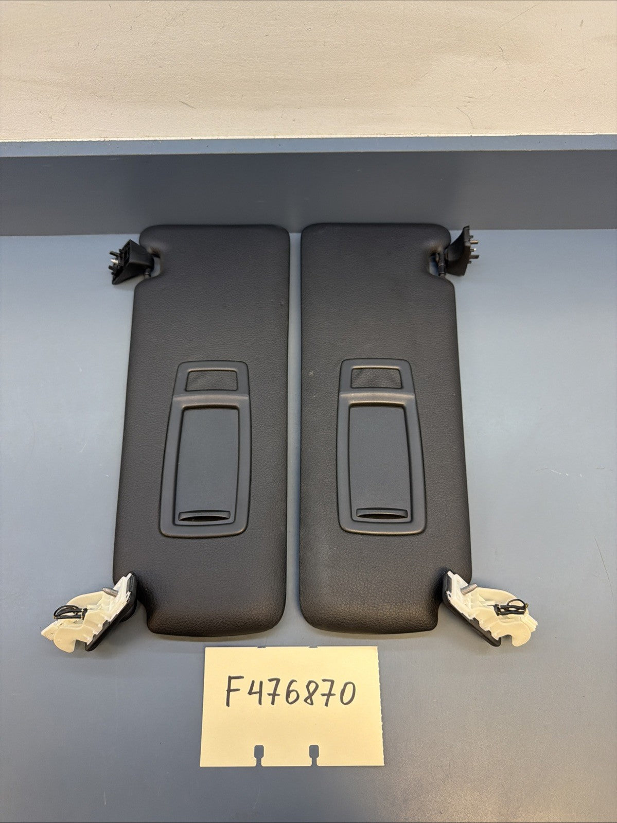 BMW F30 F36 F32 LEFT RIGHT SUN VISOR SHADE PANEL BLACK SET OEM 67313611 67313612