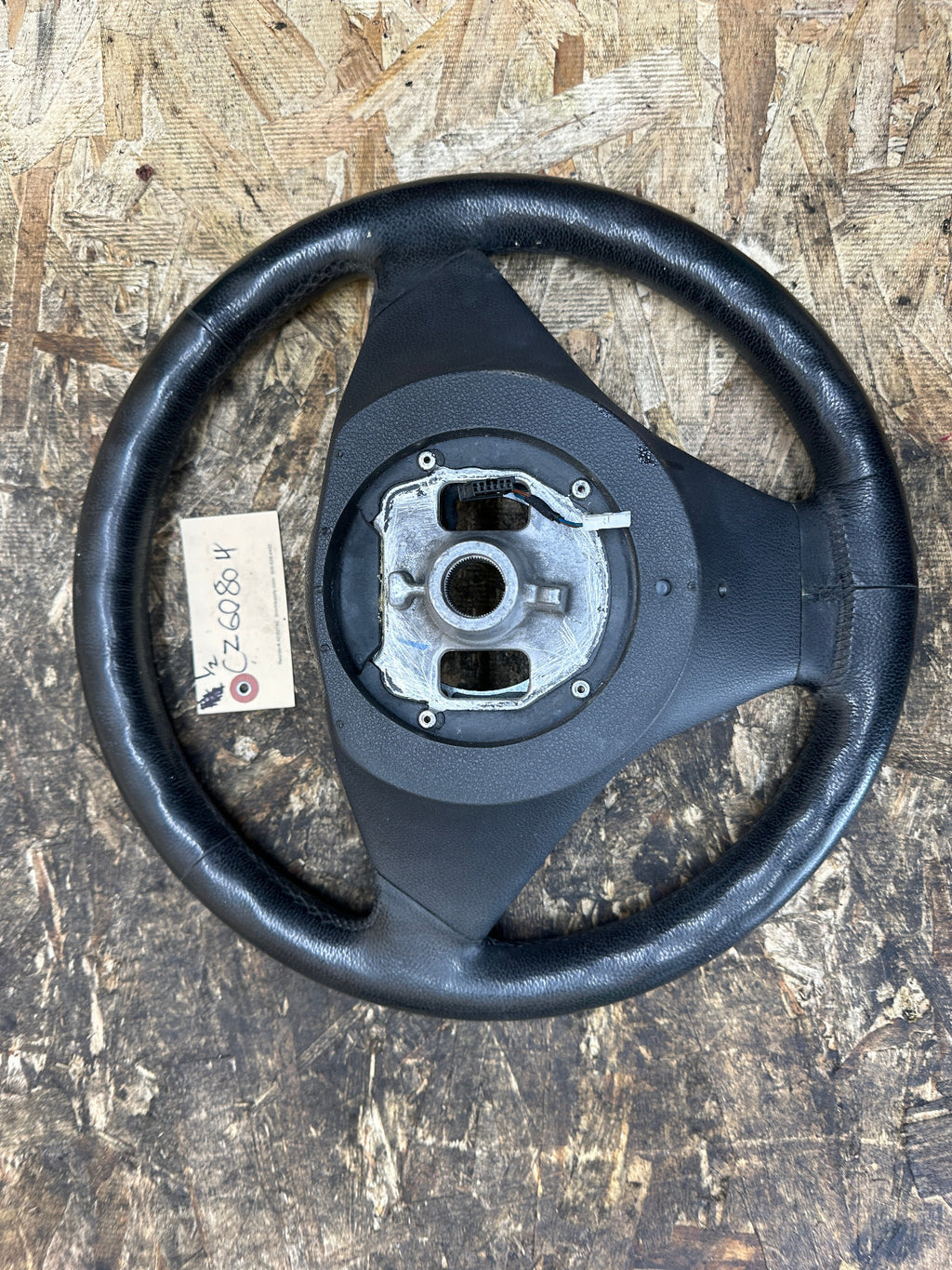 BMW 03-10 E60 5 SERIES BLACK LEATHER STEERING WHEEL W/BUTTONS OEM 11008818
