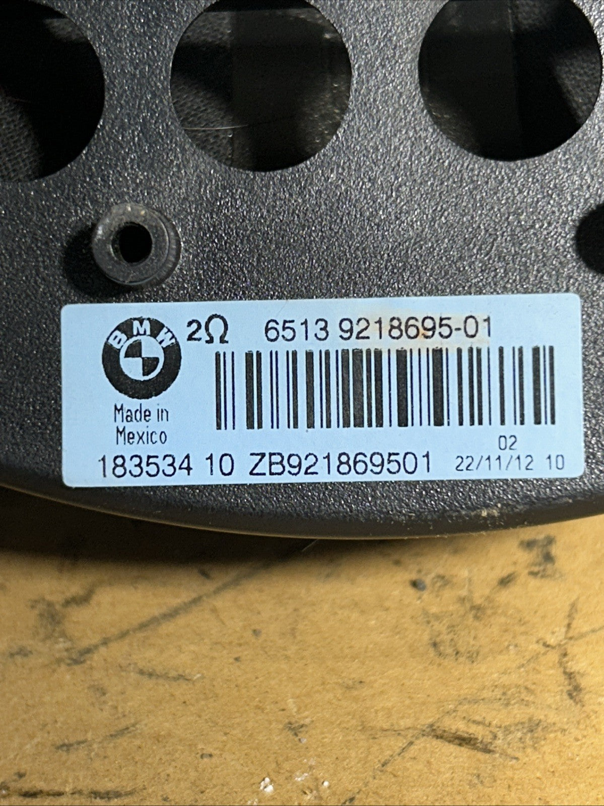 2011-2017 BMW X3 Front Left Side Floor Audio Subwoofer Speaker 9218695 OEM