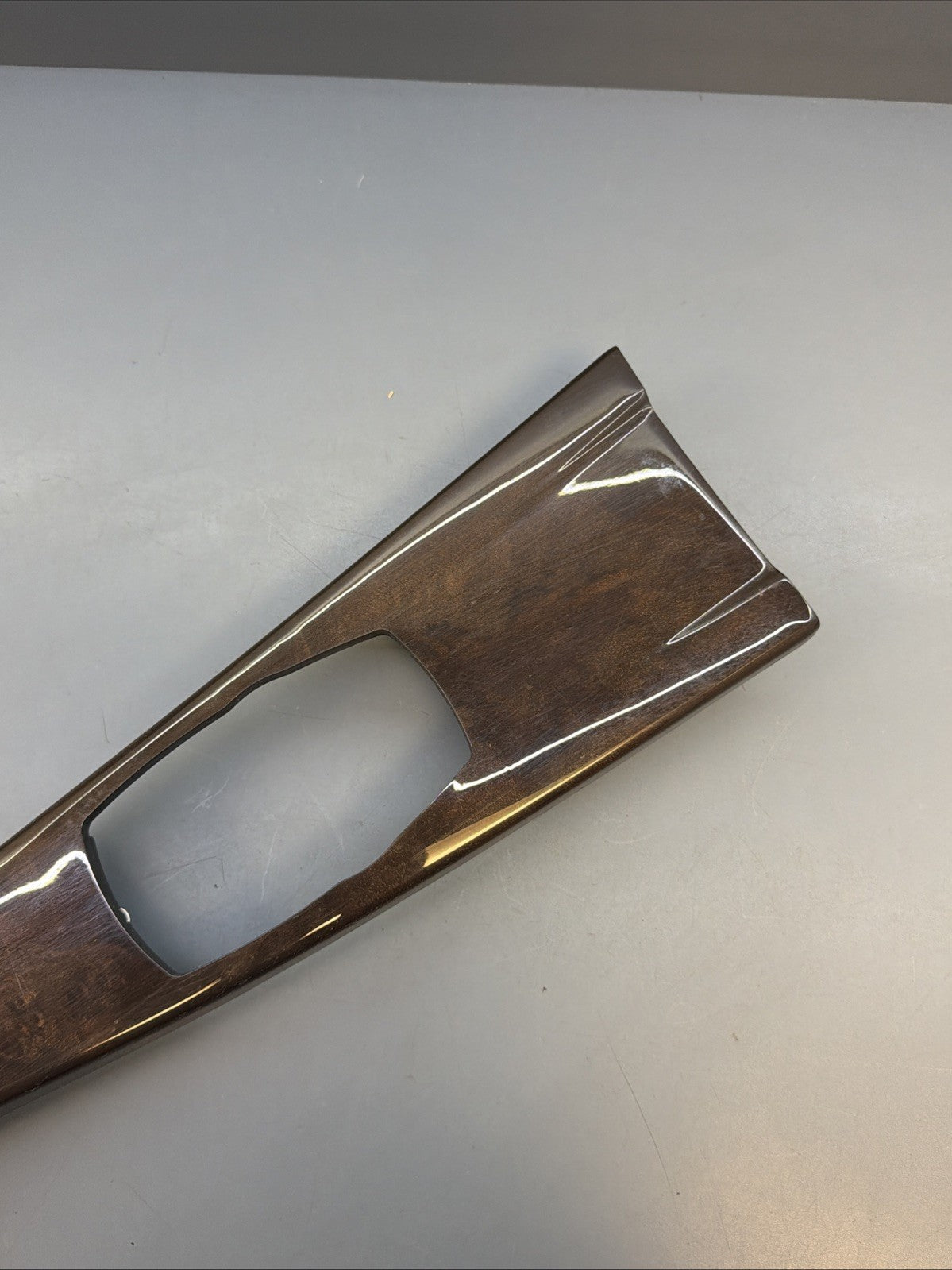 12-18 BMW F30 CENTER CONSOLE TRIM BEZEL PANEL COVER WOOD GRAIN 9232072 OEM
