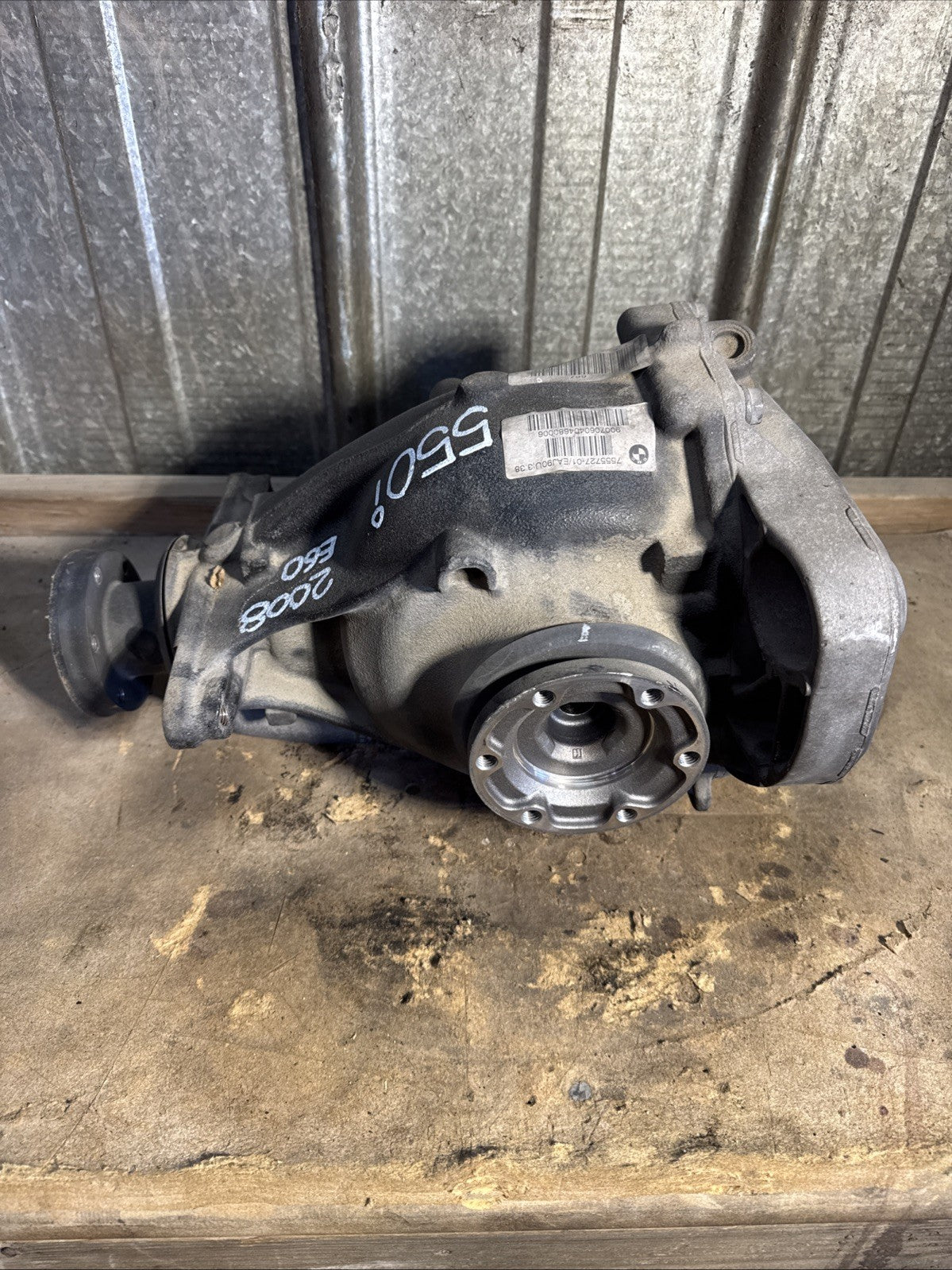 BMW REAR DIFFERENTIAL E60 SERIES 550i AUTOMATIC FINAL DRIVE 3.38 7555727