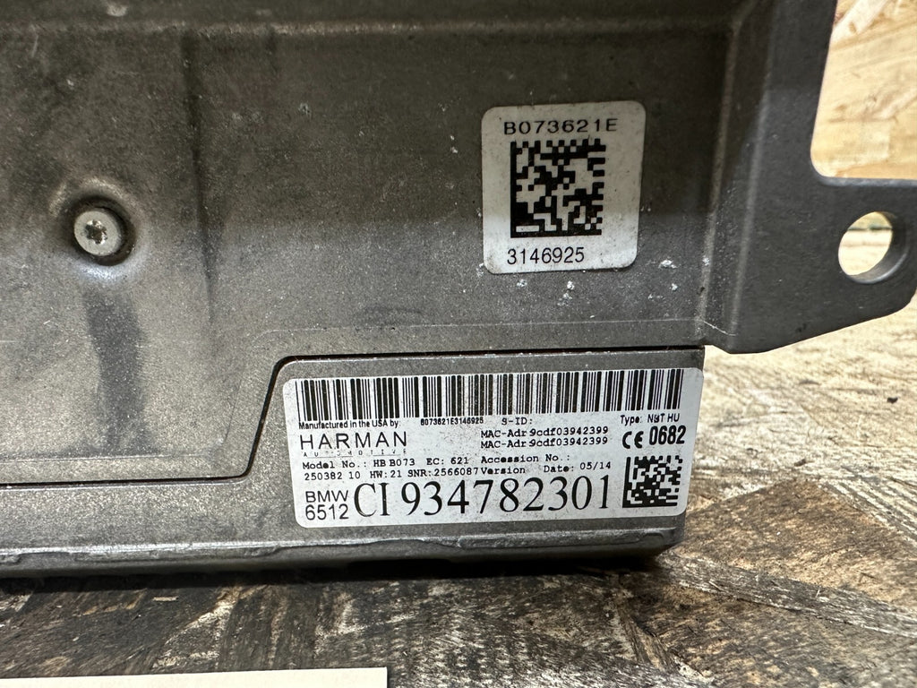BMW 2014-2016 F30 3 SERIES BLUETOOTH CD RADIO HEAD UNIT OEM 934782301