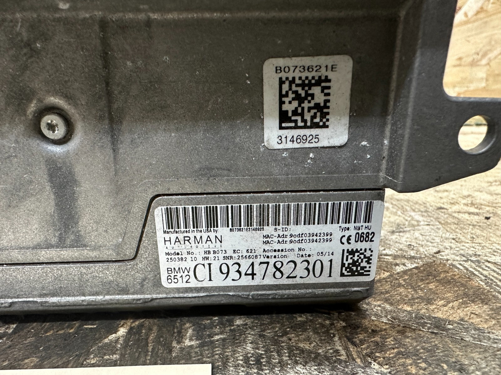 BMW 2014-2016 F30 3 SERIES BLUETOOTH CD RADIO HEAD UNIT OEM 934782301